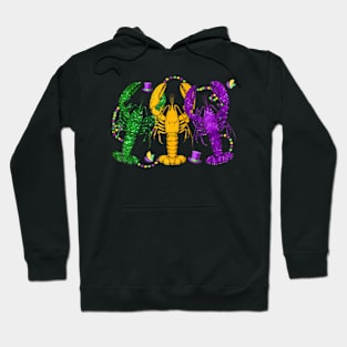 Mardi Gras Crawfish Happy Mardi Gras 2024 Matching Party Hoodie